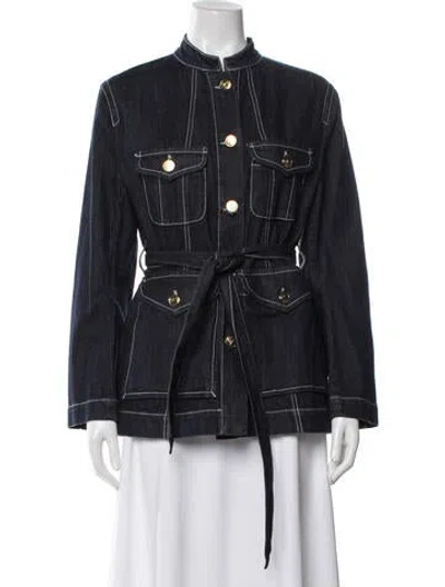 Pre-owned Temperley London Denim Jacket In Blue