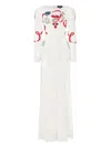 Temperley London Diamantine Floral-lace Dress In White