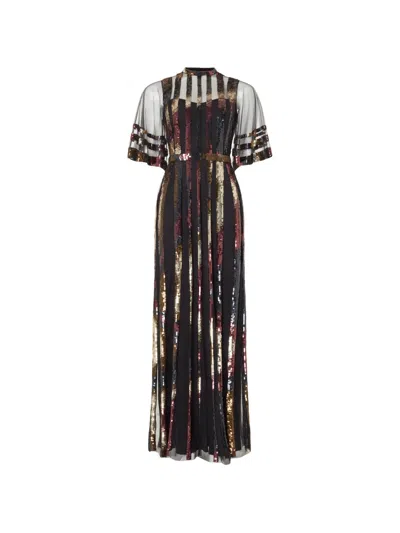 Temperley London Dusty Sequin-embellished Gown In Black