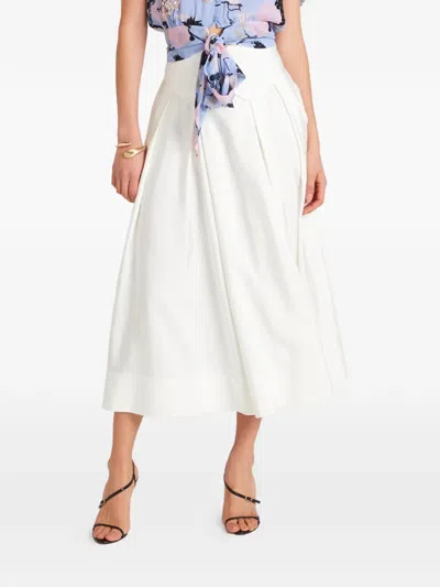 Temperley London Elodie Pleated Elodie Skirt In White