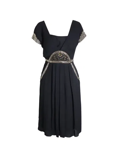 Pre-owned Temperley London Embellished Dress In Black