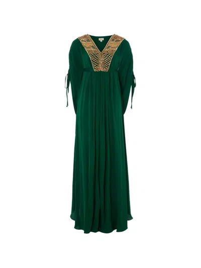 Temperley London Embellished Parisa Gown In Green