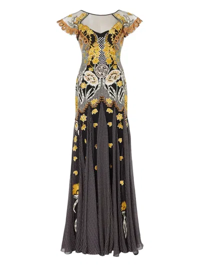 Temperley London Embroidered Floral-print Maxi Dress In Multi
