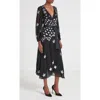Temperley London Etoile Wrap Dress In Black