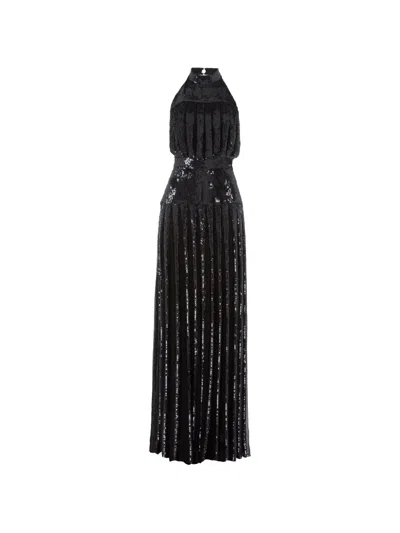 Temperley London Filigree Sequin Maxi Dress In Black