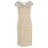 Temperley London Floral-lace Midi Dress In Nude Polyester In Neutral