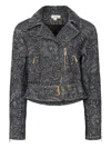 Temperley London Floral-print Belted Biker Jacket In Multi