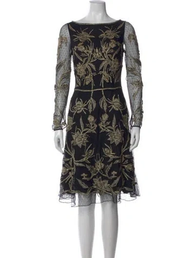 Pre-owned Temperley London Floral Print Knee-length Dress In Multi
