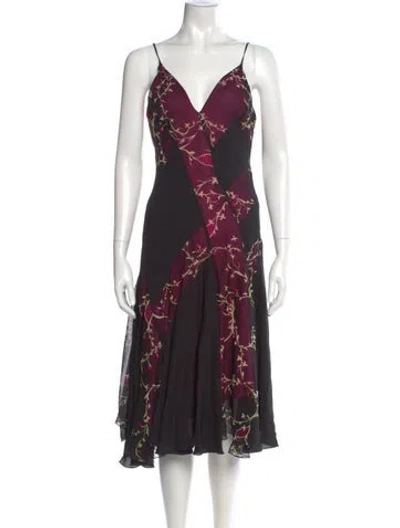 Pre-owned Temperley London Floral Print Midi Length Dress In Multi
