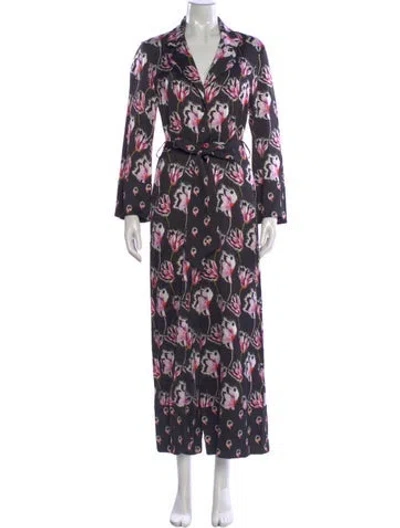 Pre-owned Temperley London Floral Print V-neck Jumpsuit In Multi