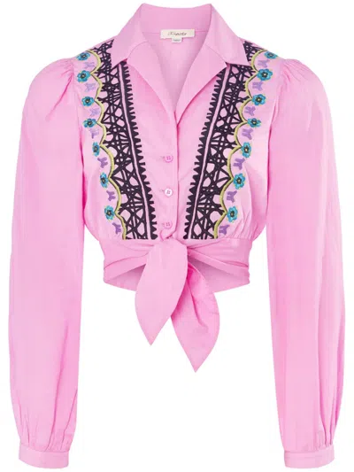 Temperley London Florentine Blouse In Pink