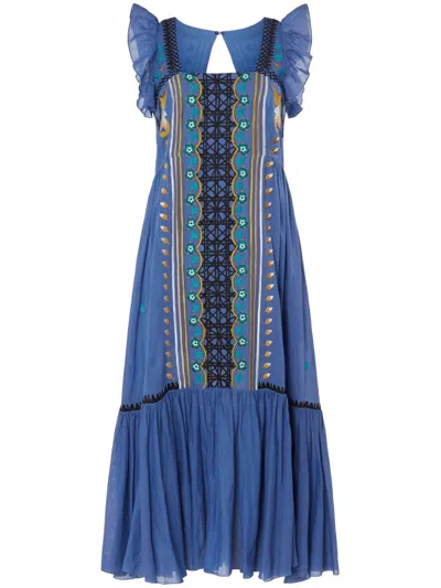 Temperley London Florentine Dress In Blue
