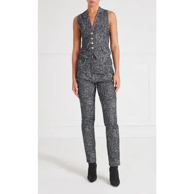 Temperley London Francis Denim Trousers In Gray