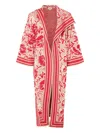 Temperley London Gestreiftes Francis Mantel Mit Blumenmuster In Multi