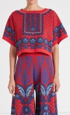 Temperley London Grid-pattern T-shirt In Red