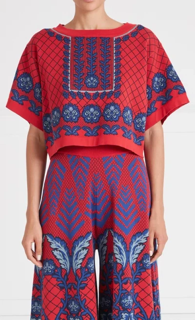TEMPERLEY LONDON TEMPERLEY LONDON FRANCIS GRID KNIT TOP