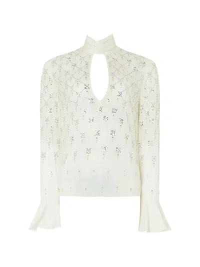Temperley London Gallantry Crystal-embellished Blouse In White