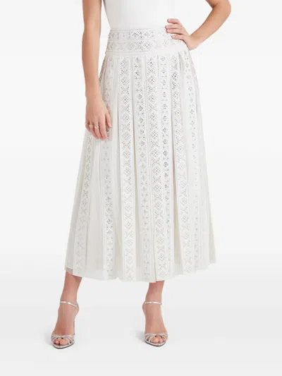 Temperley London Gallantry Midi Skirt In White