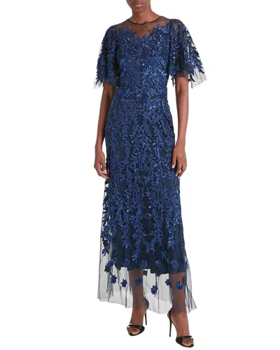 Temperley London Genevieve Gown In Blue