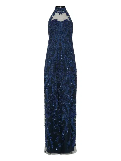 Temperley London Genevieve Gown Dress In Blue