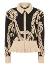Temperley London Geometrisch Gemusterter Cardigan In Brown