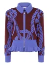 Temperley London Geometric-pattern Cardigan In Red