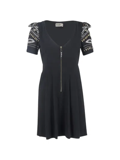 Pre-owned Temperley London Ghana Puff-sleeve Mini Dress In Black