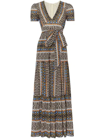Temperley London Gia Maxi Dress In Blue