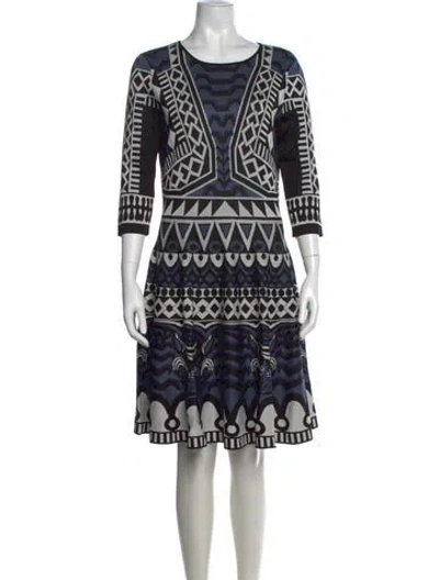 Pre-owned Temperley London Graphic Print Knee-length Dress In Pink