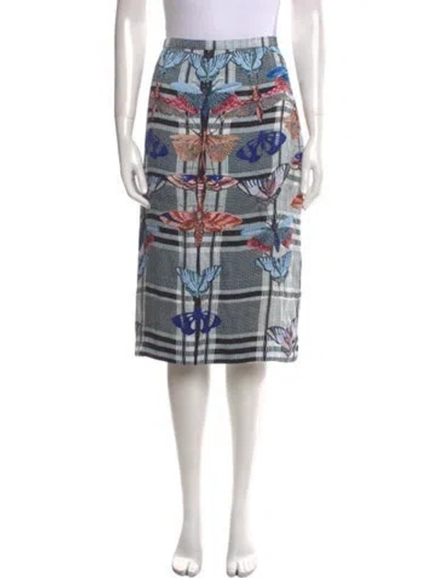 Pre-owned Temperley London Graphic Print Knee-length Skirt In Multi
