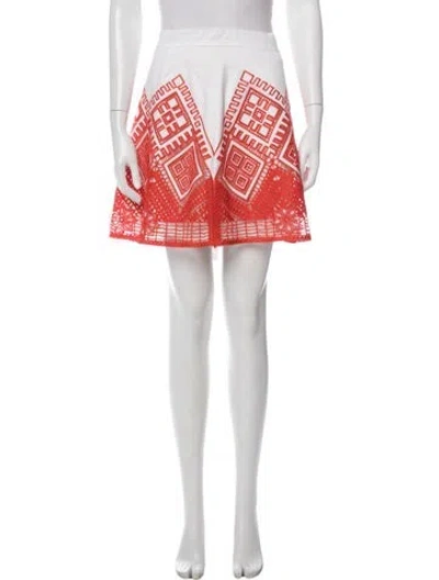 Pre-owned Temperley London Graphic Print Mini Skirt In Purple