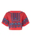 Temperley London Grid-pattern T-shirt In Pink