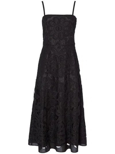 Temperley London Guinevere Midi Dress In Black