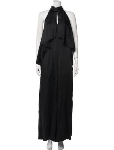 Pre-owned Temperley London Halterneck Jumpsuit In Black