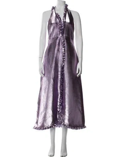 Pre-owned Temperley London Halterneck Long Dress