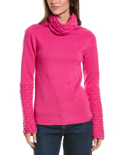 Temperley London Honeycomb Knit Wool Jumper In Red
