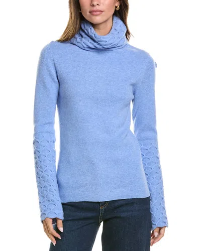Temperley London Honeycomb Wool Knit Jumper In Blue