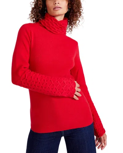 Temperley London Honeycomb Wool Knit Jumper In Red