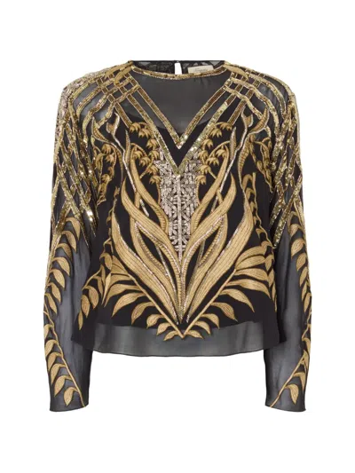 Temperley London Horatio Sequin-embellished Blouse In Black