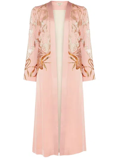 Temperley London Inez Coat In Pink