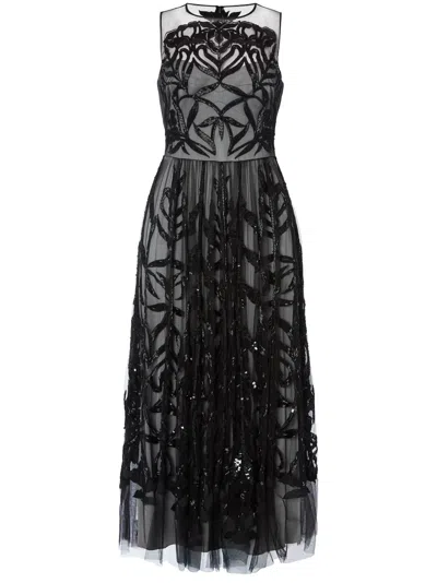 Temperley London Inez Midi Dress In Black