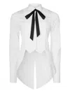 Temperley London June Tuxedo-inspired Shirt In White