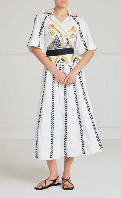 Temperley London Juniper Wrap Dress In White