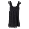 Temperley London Lace Mini Dress In Material Cotton In Black