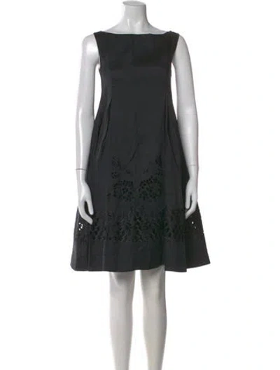 Pre-owned Temperley London Lace Pattern Knee-length Dress In Black