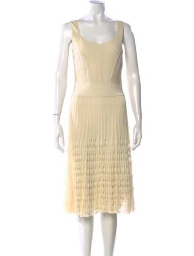 Pre-owned Temperley London Lace Pattern Midi Length Dress In Neutral