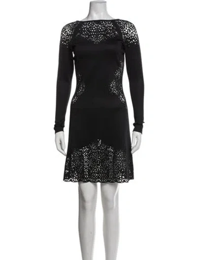 Pre-owned Temperley London Lace Pattern Mini Dress In Blue