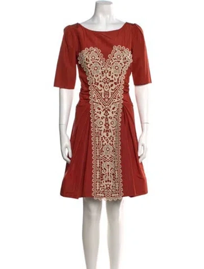 Pre-owned Temperley London Lace Pattern Mini Dress W/ Tags In Red