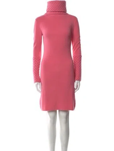 Pre-owned Temperley London Lambswool Mini Dress In Pink