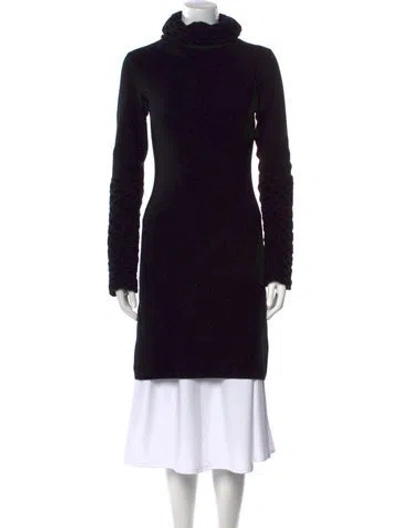 Pre-owned Temperley London Lambswool Turtleneck Sweater In Black